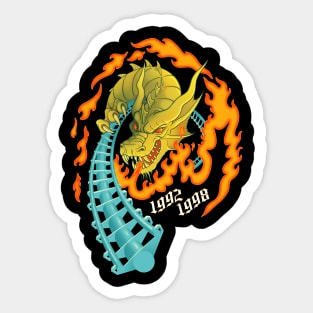 UP IN FLAMES - Drachen Fire Roller Coaster Busch Gardens Sticker